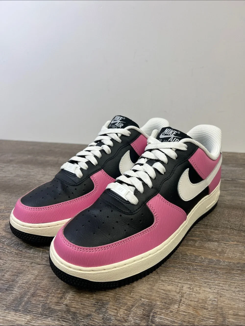 Nike Air Force 1 Low Nike By You Custom Black Pink White Women’s Size 8